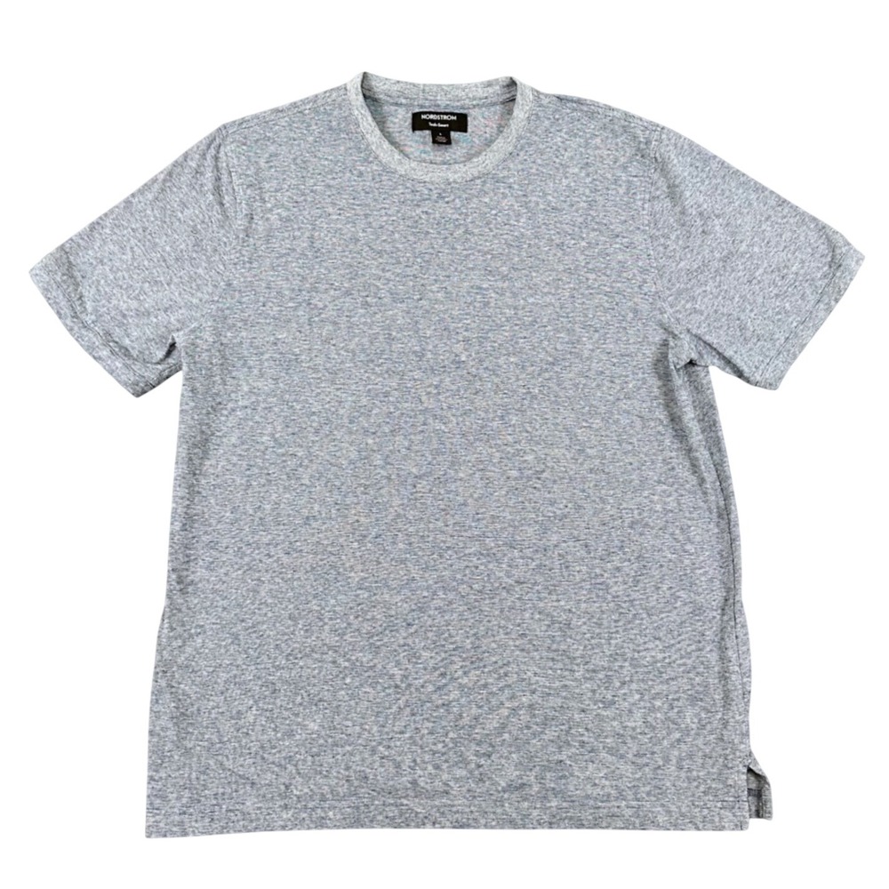 Nordstrom Tech-Smart T-Shirt Mens Large Blue Crewneck Short Sleeve Stretch